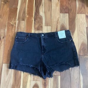 Abercrombie high rise cut off shorts